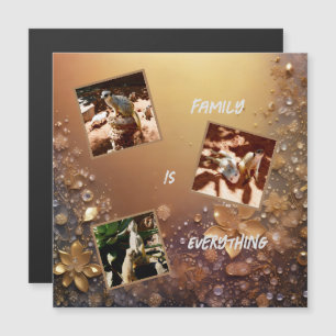 Carte Magnétique La Famille rose Gold Meerkat Est Tout,