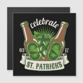 Carte Magnétique La fête de la Saint-Patrick (Devant / Derrière)