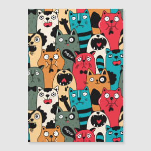 Carte Magnétique La foule des chats