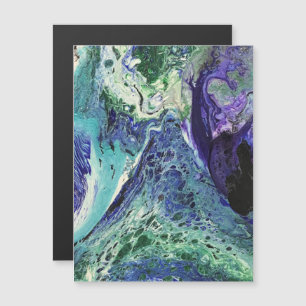 Carte Magnétique La Laguna #1 peinture en bleu, turquoise, blanc Ma