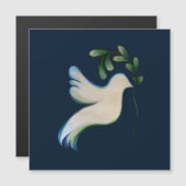 Carte Magnétique La Paix sur Terre La colombe de l'espoir (Devant / Derrière)
