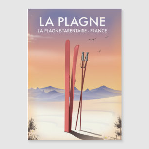Carte Magnétique La Plagne, La Plagne-Tarentaise, poster de ski Fra