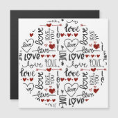 Carte Magnétique la Saint-Valentin (Devant / Derrière)