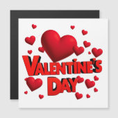 Carte Magnétique la Saint-Valentin coeurs d'amour (Devant / Derrière)