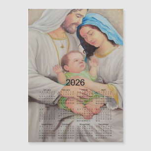 Carte Magnétique La Sainte Famille : Amour Divin Calendrier 2026