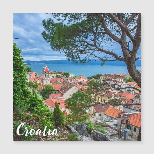 Carte Magnétique La ville croate d'Omis. (Devant)