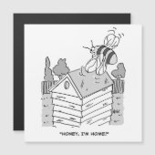 Carte Magnétique L'abeille à miel retourne à sa ruche (Devant / Derrière)