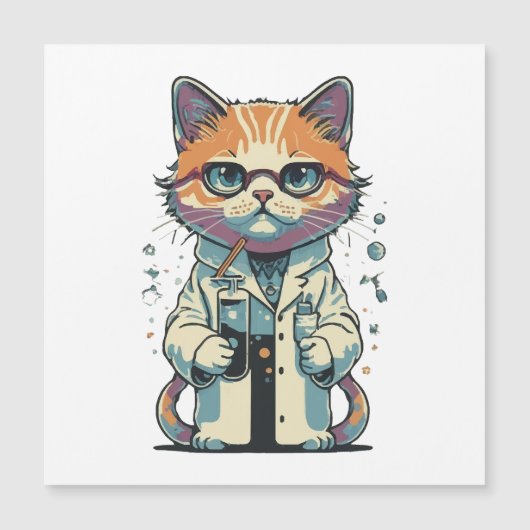 Carte Magnétique Laboratoire de chat ciblé (Devant)
