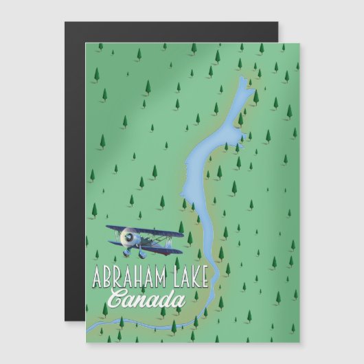 Carte Magnétique Lac Abraham, Canada (Devant / Derrière)