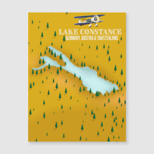 Carte Magnétique Lac de Constance Allemagne, Autriche et Suisse