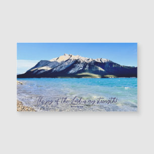 Carte Magnétique Lac de montagne Joie du Seigneur Aimant Inspirant