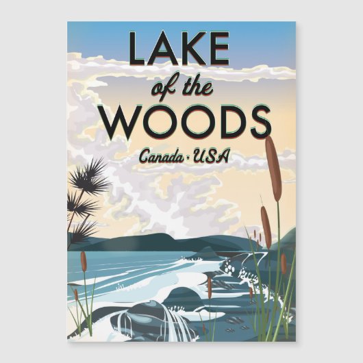 Carte Magnétique Lac des Bois USA canada (Devant)