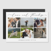 Carte Magnétique L'Amour Et Le Mariage De Collage De Photos Merci (Devant / Derrière)