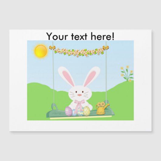 Carte Magnétique Lapin de Pâques (Devant)