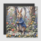 Carte Magnétique Lapin de Pâques  (Devant / Derrière)