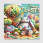 Carte Magnétique Lapin de pâques de terre magique (Devant)