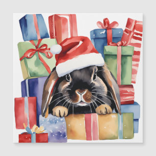 Carte Magnétique Lapin Lapin Lapin Lop Noël