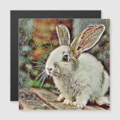 Carte Magnétique lapin toony (Devant / Derrière)