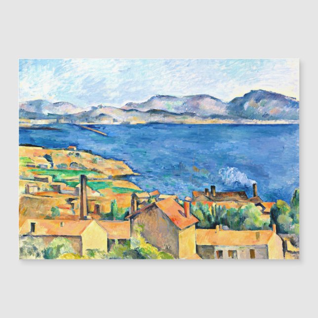 Carte Magnétique L'art Paul Cezanne, La Baie de Marseille, (Devant)