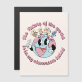 Carte Magnétique L'avenir du monde est dans ma classe (Devant / Derrière)