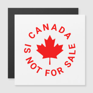 Carte Magnétique Le Canada n'est pas en vente aimant texte feuille