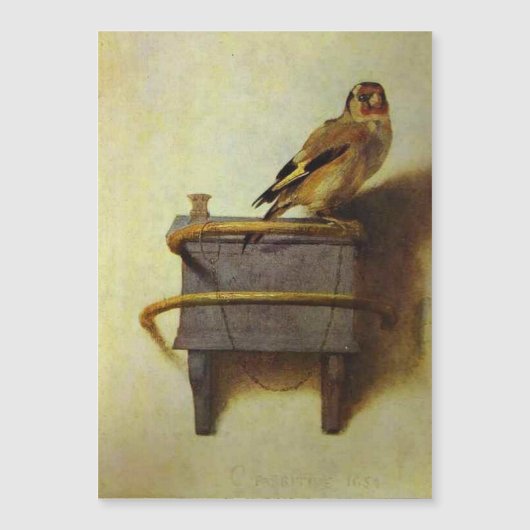 Carte Magnétique Le Goldfinch par Carel Fabritius (Devant)