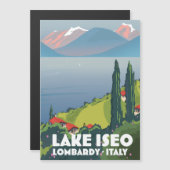 Carte Magnétique Le lac d'Iseo, Lombardie (Devant / Derrière)