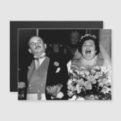 Carte Magnétique Le Mariage ou l'anniversaire de l'heureux couple (Devant / Derrière)