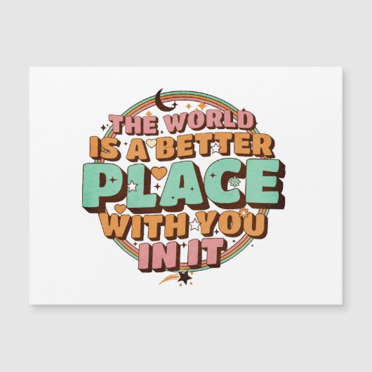 Carte Magnétique Le Monde Est Un Meilleur Enseignant En Informatiqu (Devant)