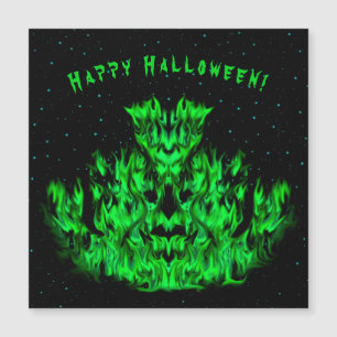 Carte Magnétique Le Monstre de la flamme verte dans le ciel étoilé