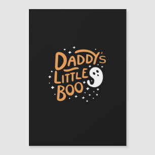 Carte Magnétique Le petit Boo de papa style Halloween heureux
