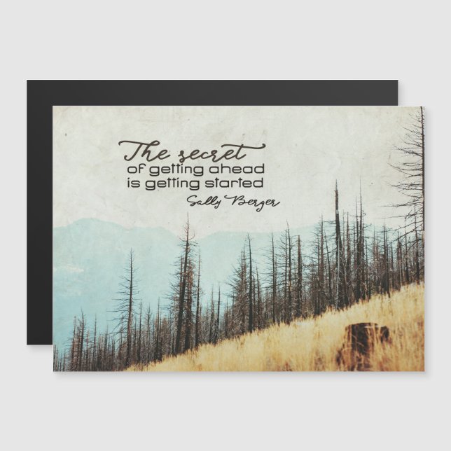 Carte Magnétique Le Secret D'Avancer (Devant / Derrière)