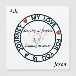 Carte Magnétique Le voyage de l'amour sans fin