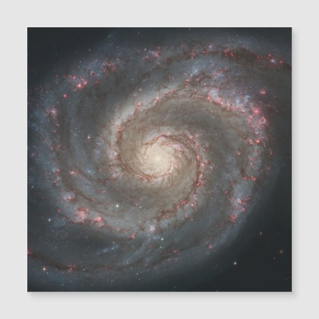 Carte Magnétique Le Whirlpool Galaxy M51 & Companion dans l'espace (Devant)
