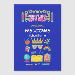 Carte Magnétique « L'école c'est cool, on va dominer » citations de