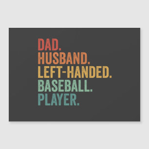 Carte Magnétique Légende Papa Marié Baseball Gaucher