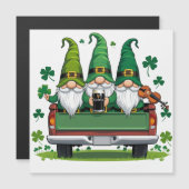 Carte Magnétique Leprechaun Shamrock musique irlandaise (Devant / Derrière)