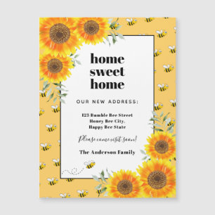 Carte Magnétique Les abeilles des tournesols déménagement