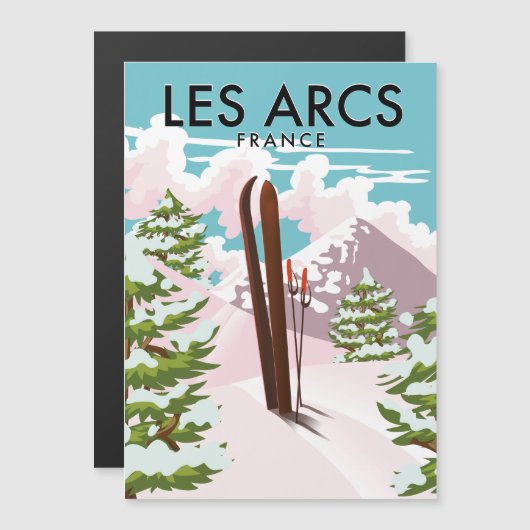 Carte Magnétique Les Arcs France (Devant / Derrière)