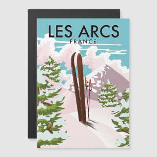 Carte Magnétique Les Arcs France voyage ski