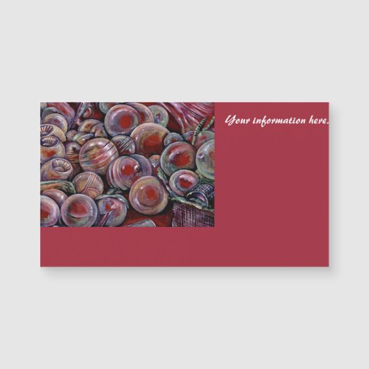 Carte Magnétique Les balles de Noël rouges (Devant)