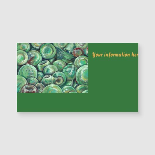 Carte Magnétique Les balles de Noël vertes (Devant)