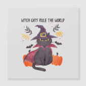 Carte Magnétique Les Chats-Sorcières dominent le monde - Chat Noir (Devant)