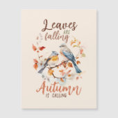 Carte Magnétique Les feuilles tombent, l'automne appelle (Devant)