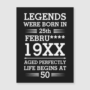 Carte Magnétique Les légendes personnalisées sont nées à la date Mo