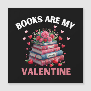 Carte Magnétique Les livres drôles sont mon Valentin