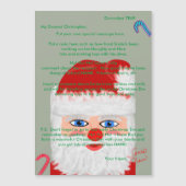 Carte Magnétique Lettres des Sucres de canne du Père Noël (Devant)