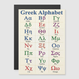 Carte Magnétique Lettres magnétiques de l'alphabet grec vertical su