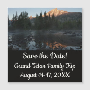 Carte Magnétique Lever de soleil de Grand Teton à Cottonwood Creek