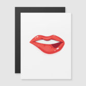 Carte Magnétique Lèvres de femme (Devant / Derrière)